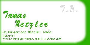tamas metzler business card